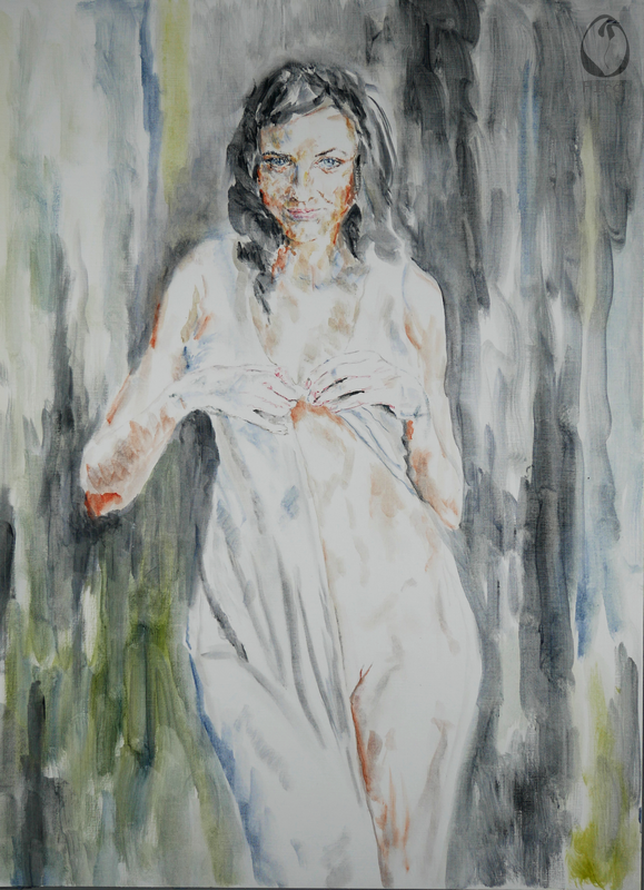 oil on paper - olio su carta di Piro